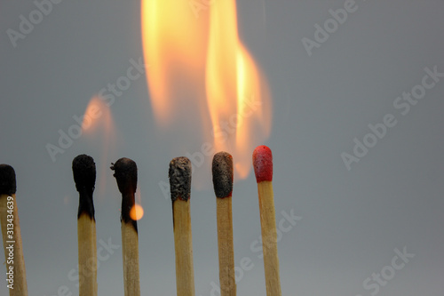 match on fire