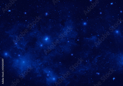 Nebula, stars, galaxy in night sky. Space background.