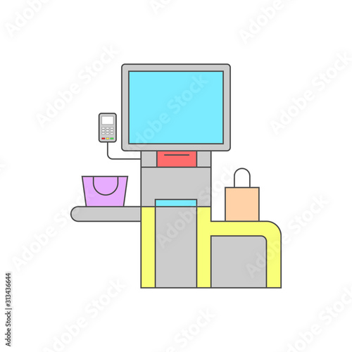flat point with self-service checkout