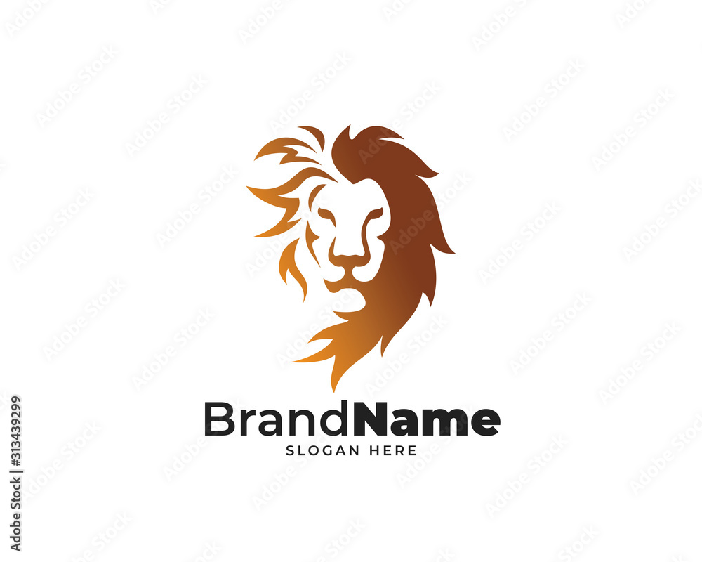 lion head logo design vector lion head logo design vector