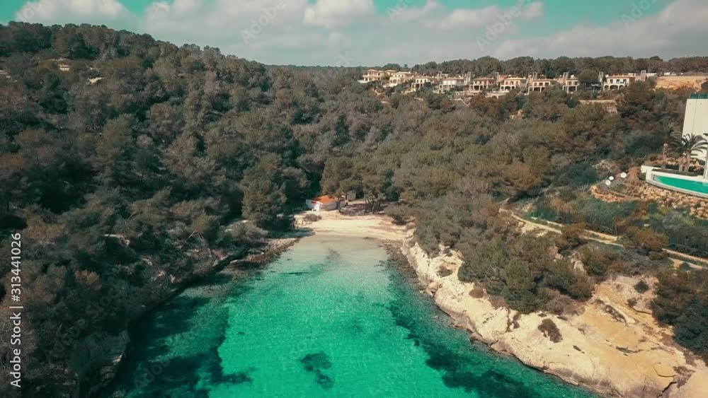 eye view on sea waves, island. Aerial shooting seascape coastline at sunny day. eye view on sea waves, island. Aerial shooting seascape coastline at sunny day.