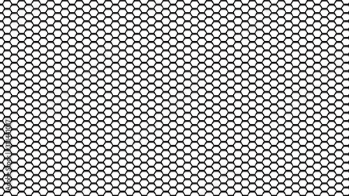 Hexagonal pattern mesh with gradient to imitate depth photo