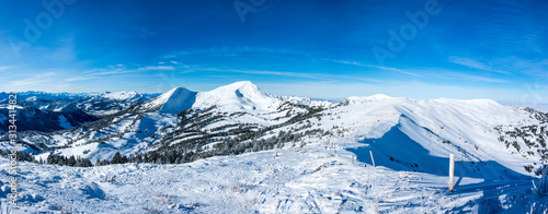 snow covered mountain panorama
