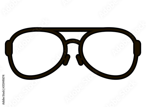 eyeglasses optical accessory isolated icon