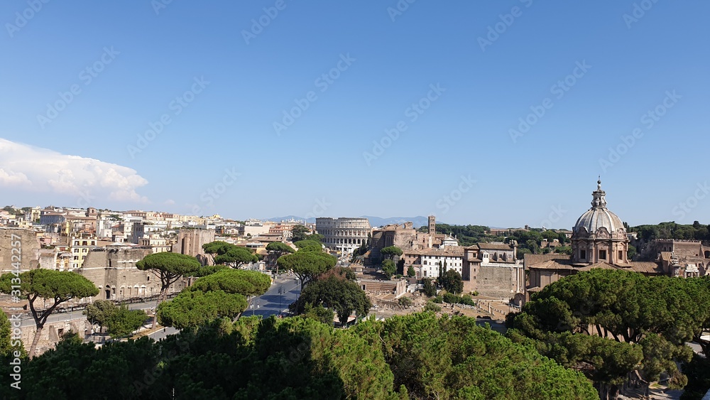 Flora and the eternal city. Rome, Italy