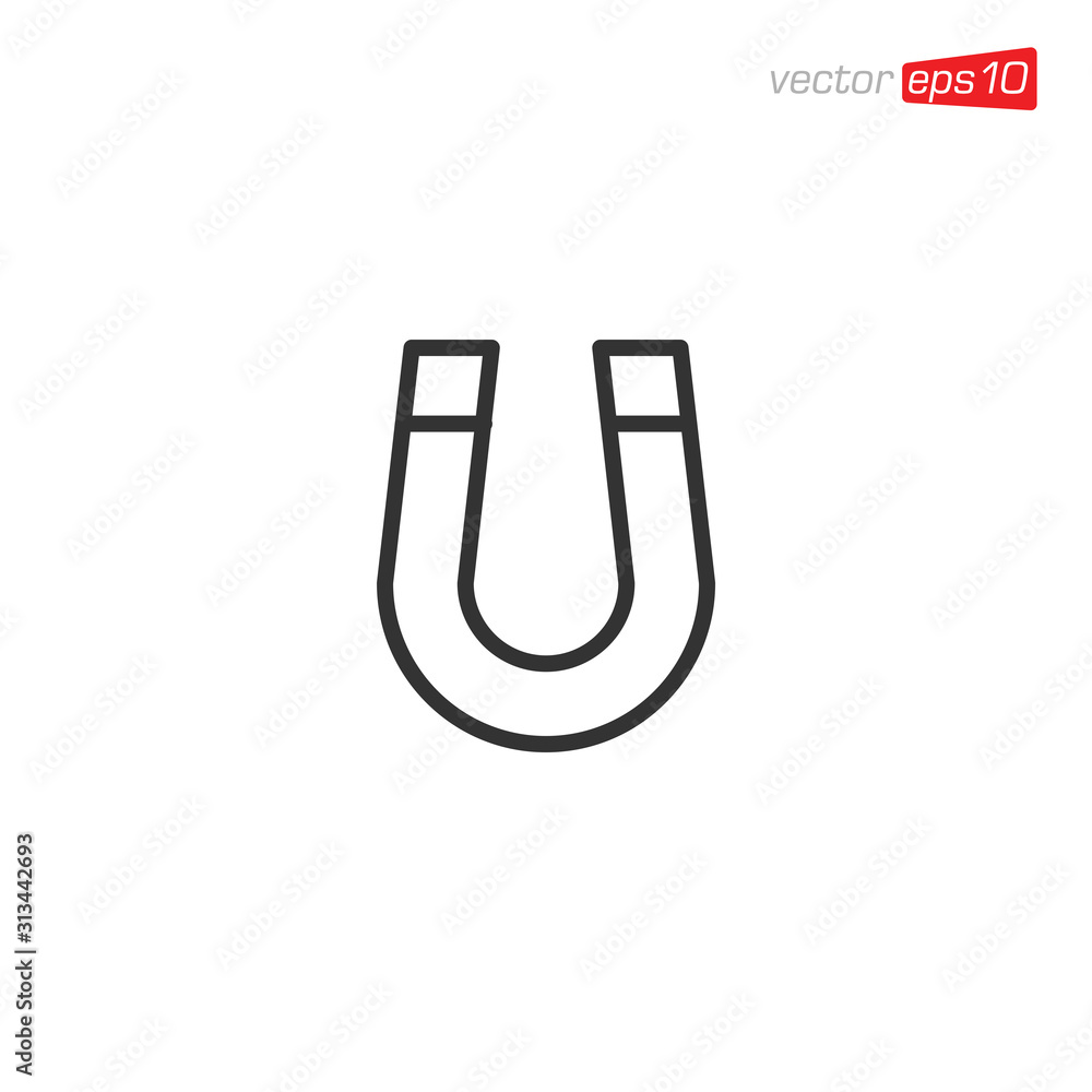 Magnet Icon Design Illustration Vector Magnet Icon Design Illustration Vector
