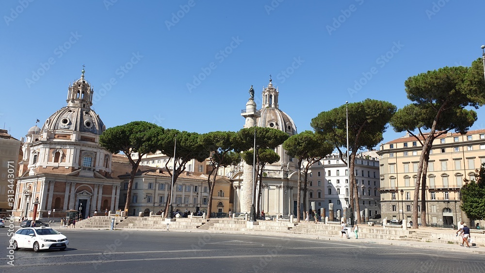 view of the roman square. Italy