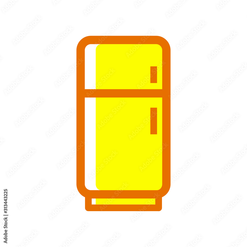 Refrigerator icon vector in white background Refrigerator icon vector in white background