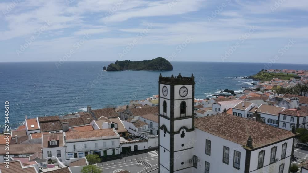 view of Islet of Vila Franca do Campo by drone aerial view of Islet of Vila Franca do Campo by drone aerial