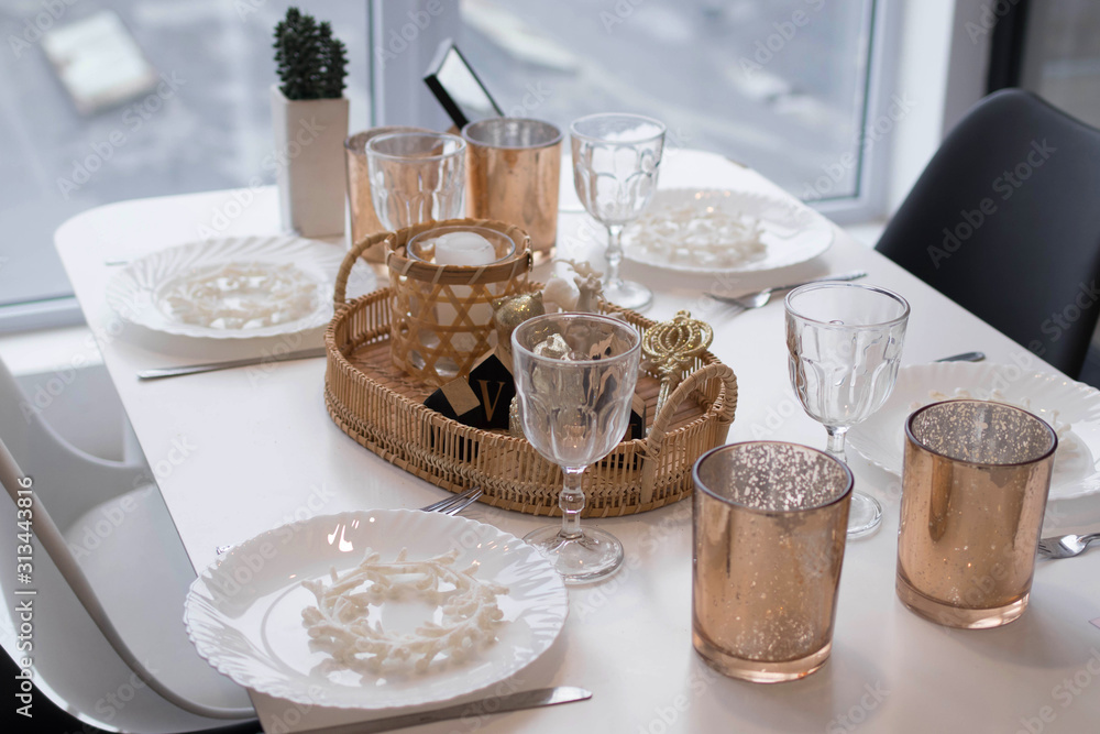 Serving the feast table is a light beautiful utensil Serving the feast table is a light beautiful utensil