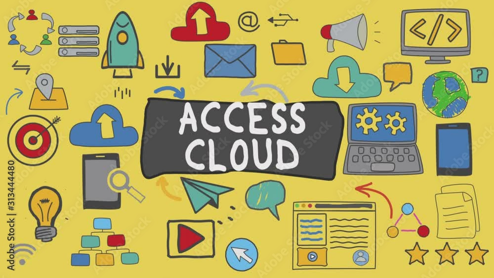 Access Cloud, Illustration Graphic Technology Concept Access Cloud, Illustration Graphic Technology Concept
