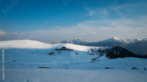 Lake with mountain forest landscape-Monte Avaro-Alpi Orobie