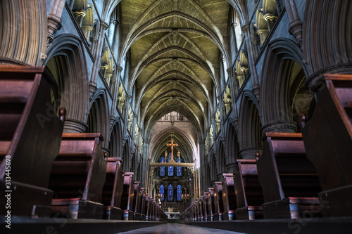 Tableau sur toile Inside the Cathedral Church of St John the Baptist in Norwich