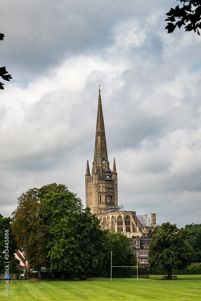 Norwich Cathedral in East England.