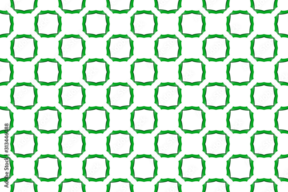 Seamless geometric pattern design illustration. Background texture. Used gradient in green colors, white background.