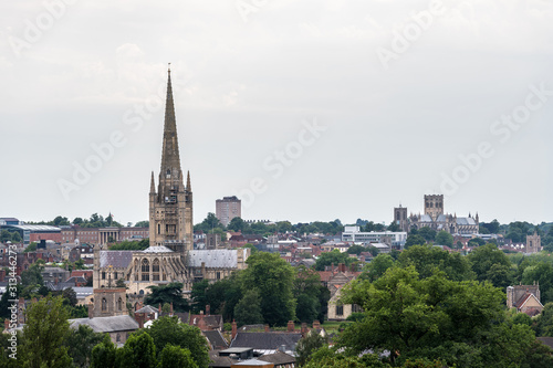 Norwich skyline from a nearby hill