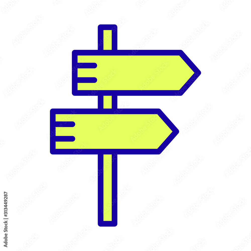 Road signposts icon vector in simple style design Road signposts icon vector in simple style design