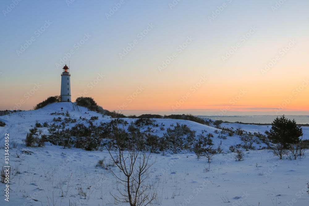 fantastic winter landcape on the German Island of Hiddensee