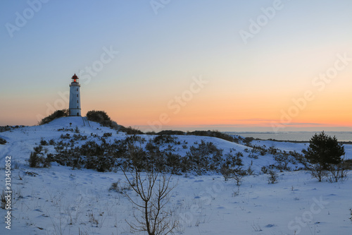 fantastic winter landcape on the German Island of Hiddensee