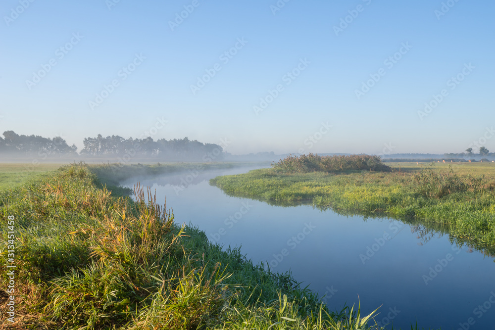 the river Havel in the nature park Westhavelland near the village Gülpe