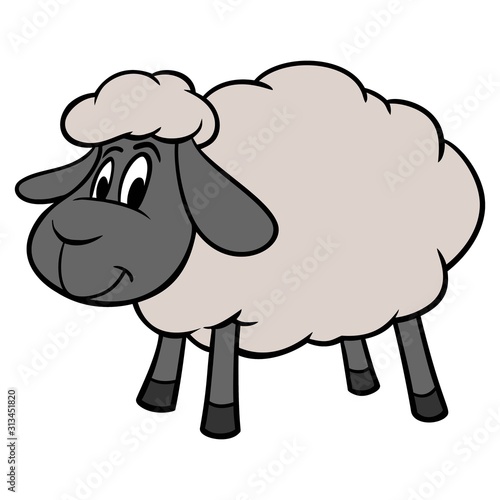 Sheep Mascot - A cartoon illustration of a cute Sheep Mascot.