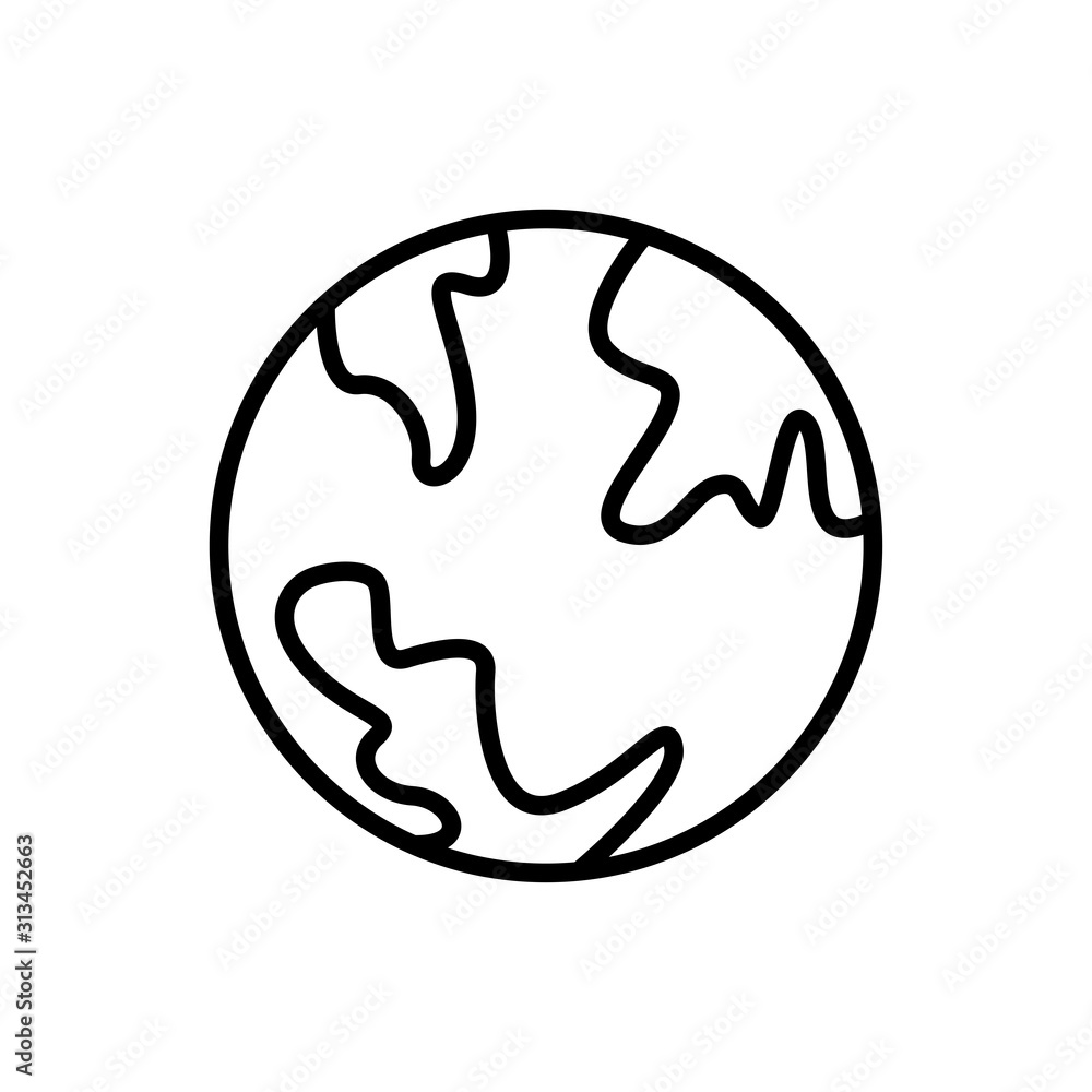 Globe icon vector in trendy style on white background Globe icon vector in trendy style on white background