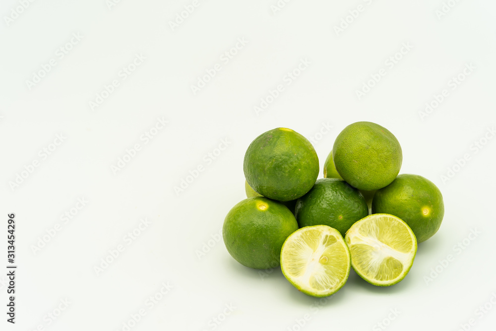 Lime's isolated on white background. Lime's isolated on white background.