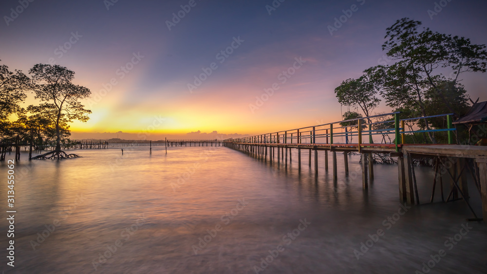 Wonderful Sunset at Batam Bintan Beach Indonesia