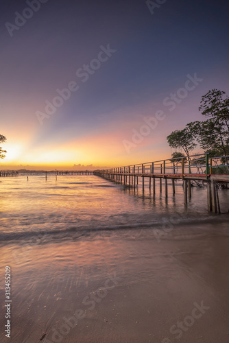 Wonderful Sunset at Batam Bintan Beach Indonesia