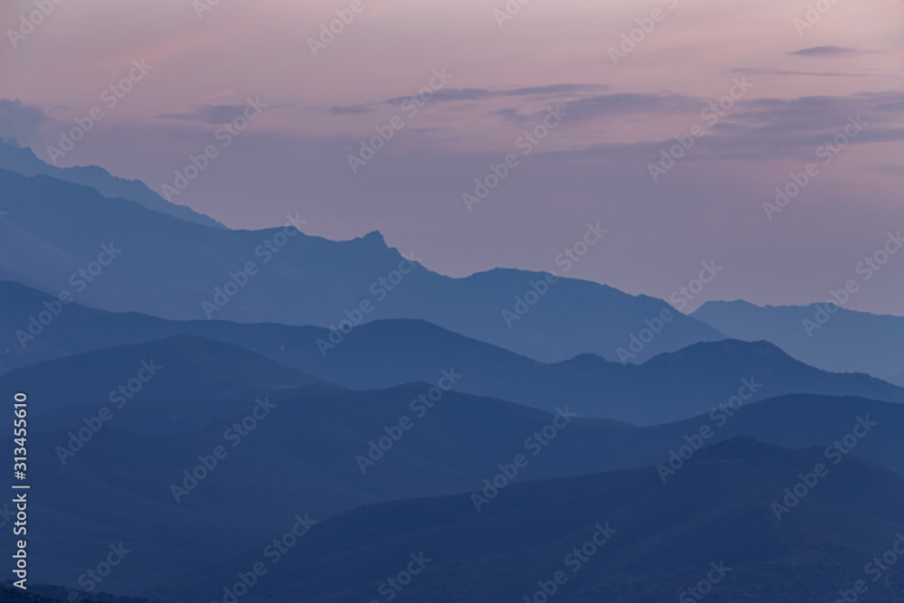 Blue hour in the mountains