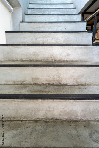 polished plaster stairs