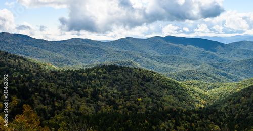 Autumn in the Appalachian Mountains Viewed Along the Blue Ridge Parkway