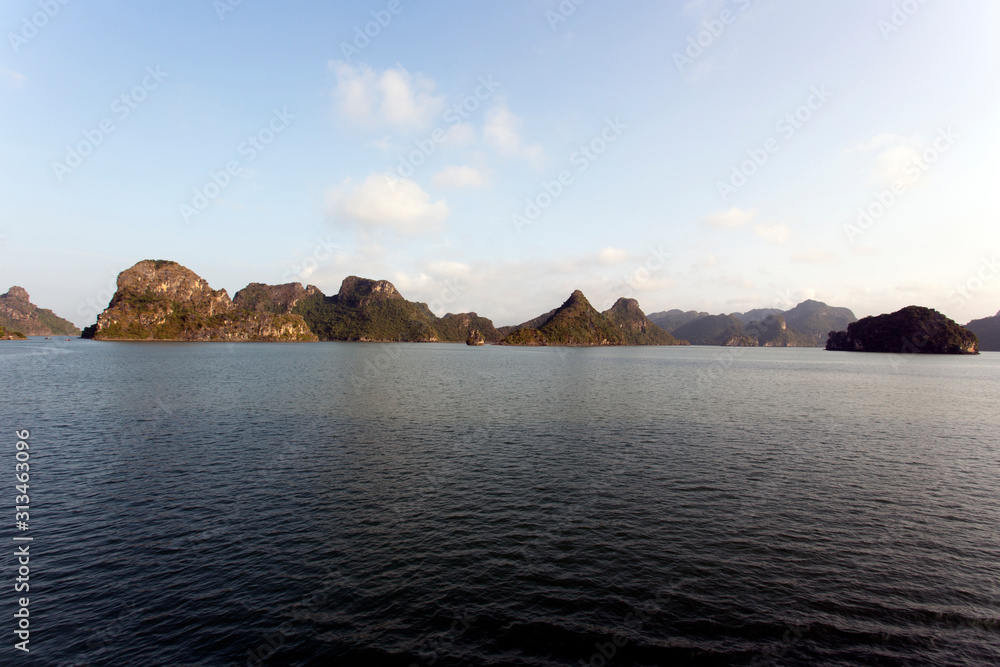 View of Ha Long bay in a sunny day