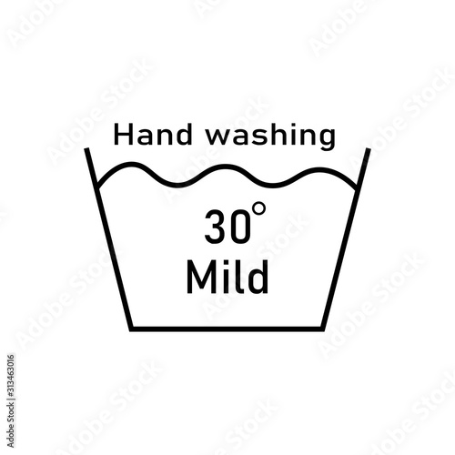 Mild 30 degree icon hand washing eps ten