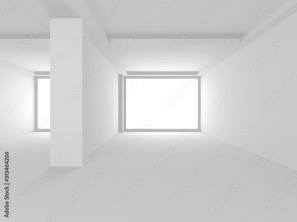 Futuristic White Architecture Design Background Futuristic White Architecture Design Background