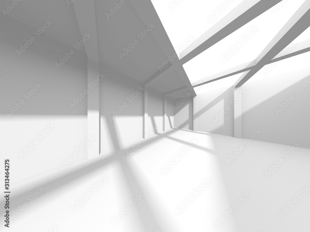 Futuristic White Architecture Design Background Futuristic White Architecture Design Background