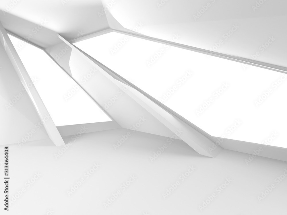 Futuristic White Architecture Design Background Futuristic White Architecture Design Background