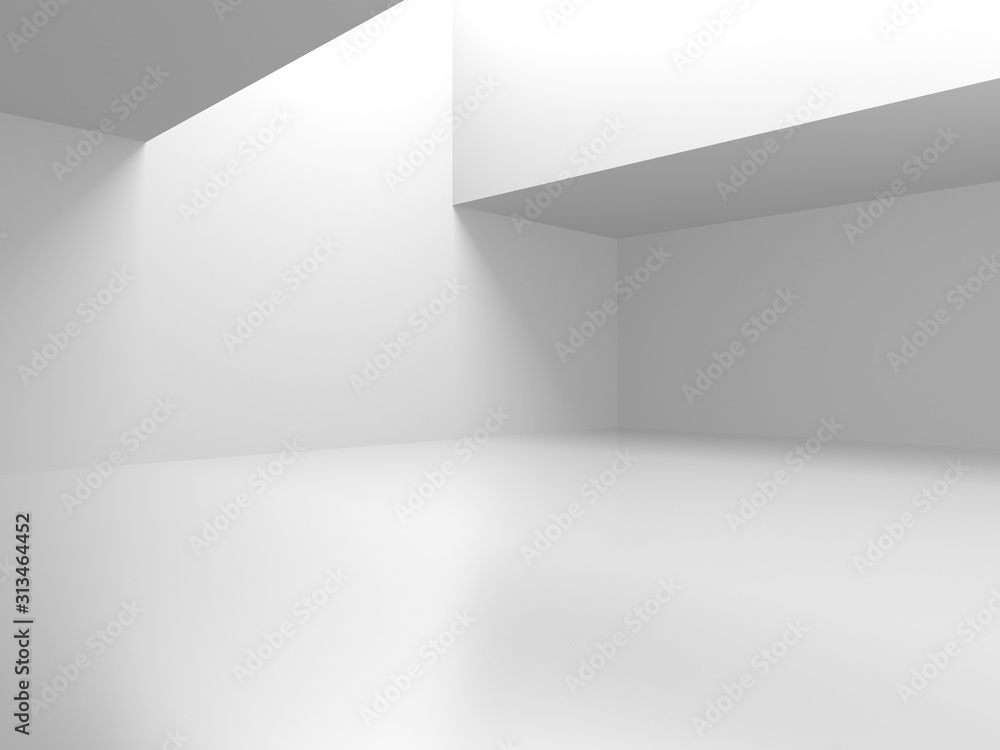 Fototapeta premium Futuristic White Architecture Design Background