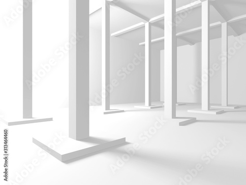 Futuristic White Architecture Design Background