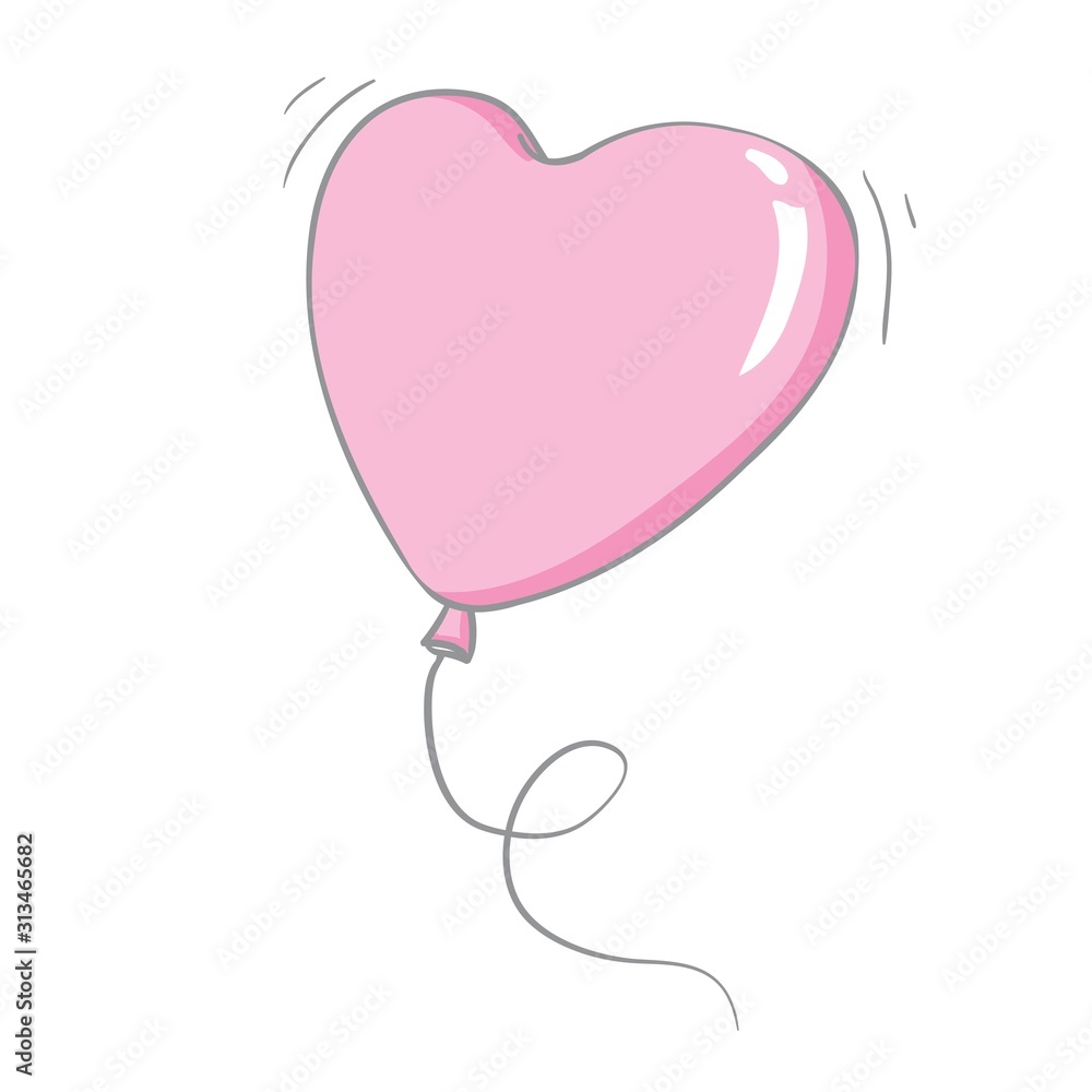 Bunch of balloons in cartoon flat style isolated on white background. Vector set Bunch of balloons in cartoon flat style isolated on white background. Vector set