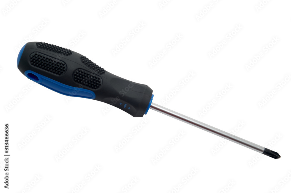 Screwdriver cut out on white background with clipping path Screwdriver cut out on white background with clipping path