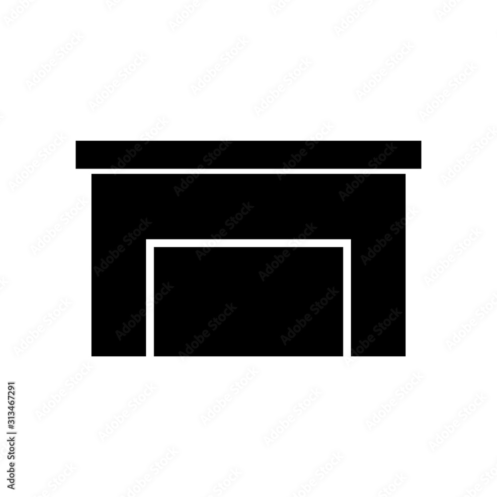 Hangar icon, logo isolated on white background Hangar icon, logo isolated on white background