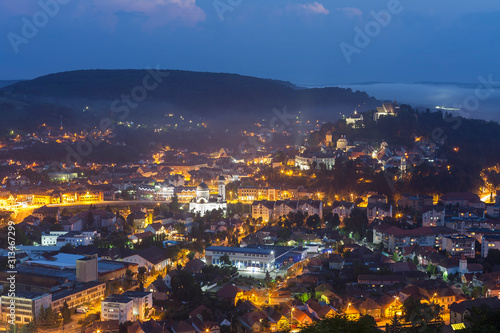 Sighisoara medieval town. night cityscape, Romania © Ioan Panaite