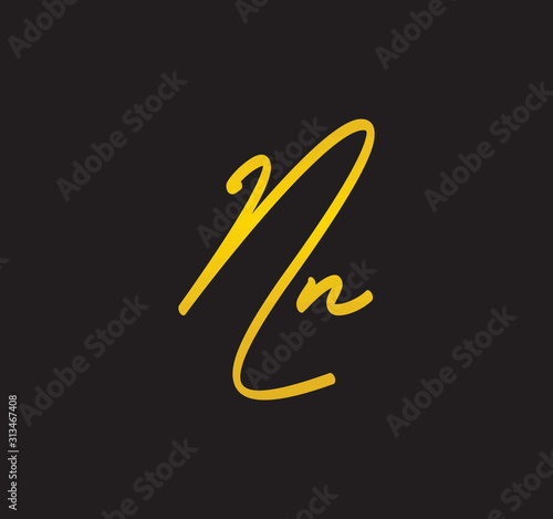 Cursive Letter Gold Alphabet Handwritten Signature Calligraphy