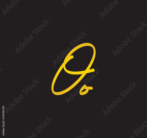 Cursive Letter Gold Alphabet Handwritten Signature Calligraphy