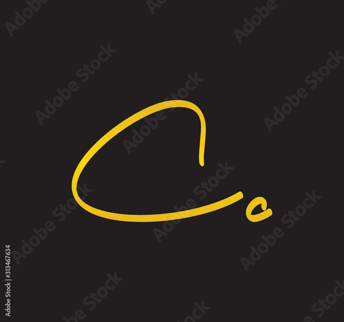 Cursive Letter Gold Alphabet Handwritten Signature Calligraphy
