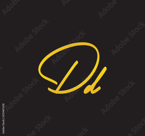 Cursive Letter Gold Alphabet Handwritten Signature Calligraphy