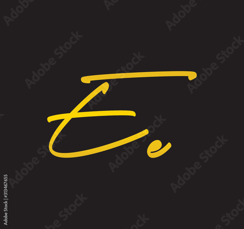 Cursive Letter Gold Alphabet Handwritten Signature Calligraphy