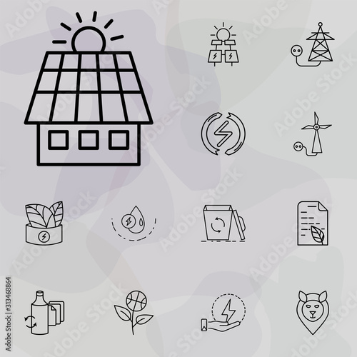 low energy house icon. Ecology icons universal set for web and mobile