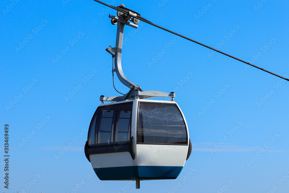 Cabin of the cable car